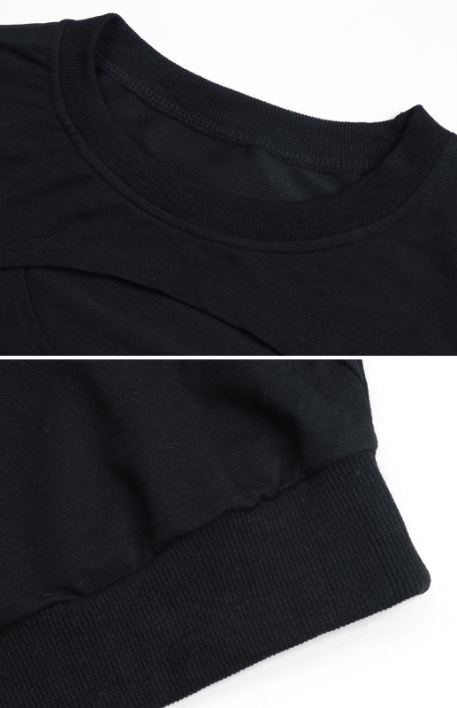 Women's Hollow Detail Sports Casual Two-Piece Set