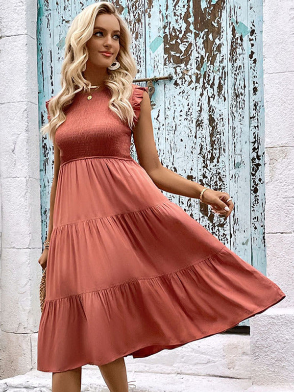 Women's Casual Slim Fit Solid Color Dress - Modern Fashion